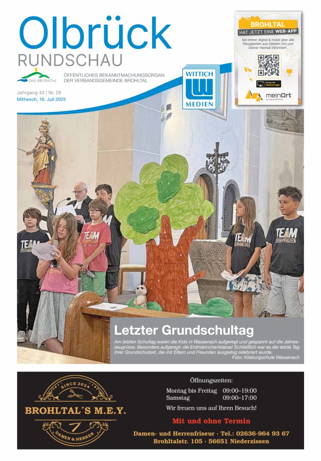 Olbrück Rundschau Titelblatt 29/2025