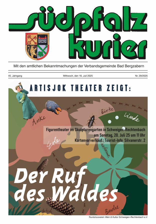 Südpfalz Kurier - VG Bad Bergzabern Titelblatt 29/2025
