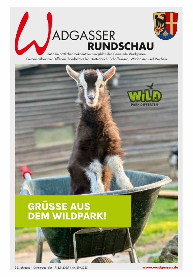 Wadgasser Rundschau Titelblatt 29/2025