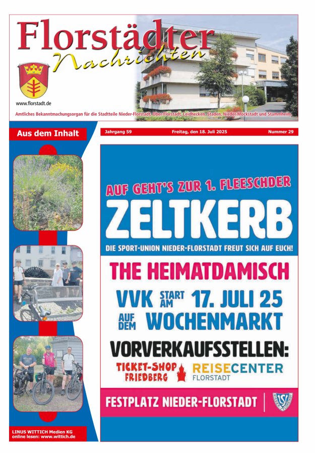 Florstädter Nachrichten Titelblatt 29/2025
