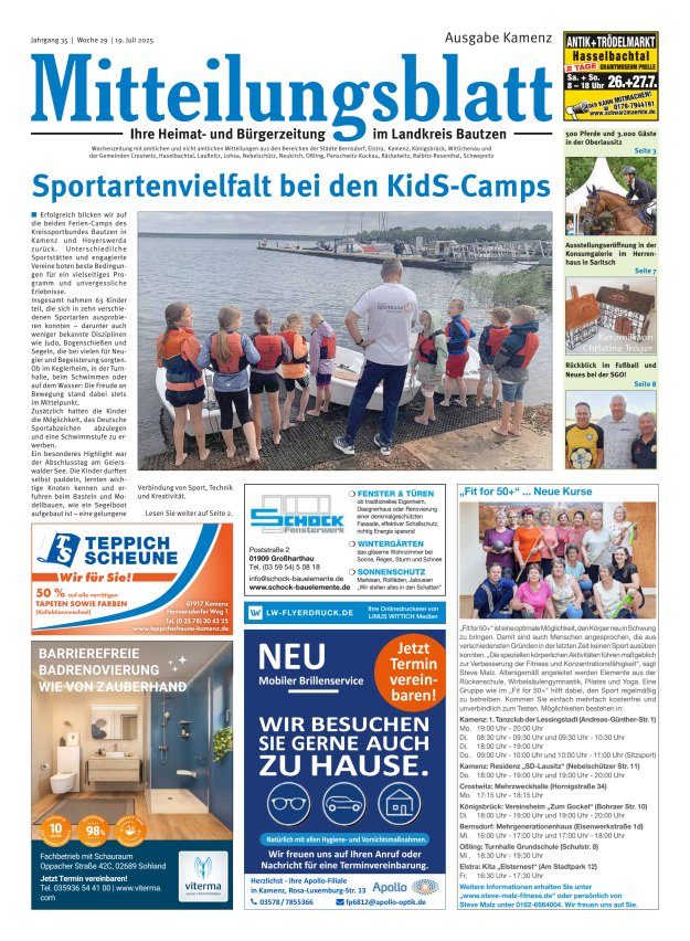 Mitteilungsblatt LK Bautzen Ausgabe Kamenz Titelblatt 28/2025