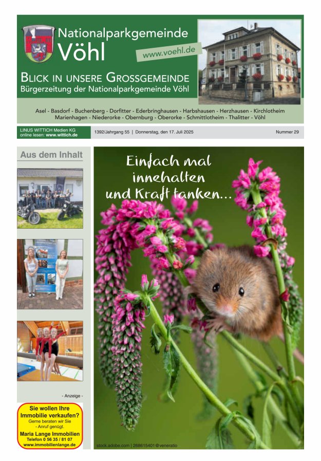 Blick in unsere Grossgemeinde Titelblatt 29/2025
