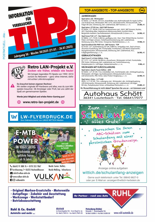 Tipp Vogelsberg Titelblatt 30/2025
