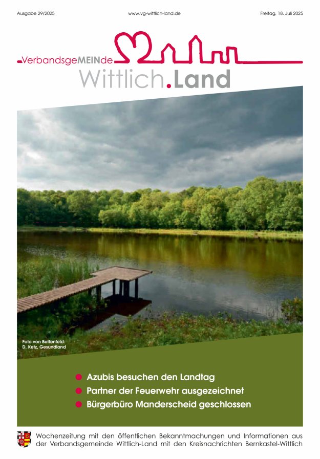 Mein Wittlich.Land Titelblatt 29/2025