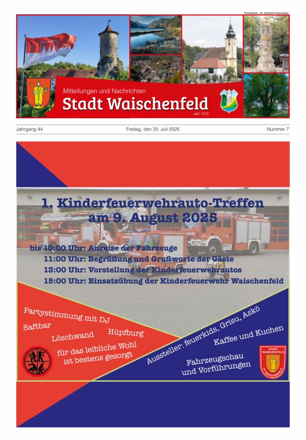 Stadt Waischenfeld - Mitteilungen und andere Nachrichten Titelblatt 07/2025