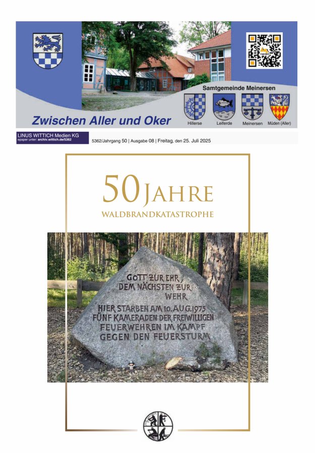Zwischen Aller und Oker Titelblatt 08/2025