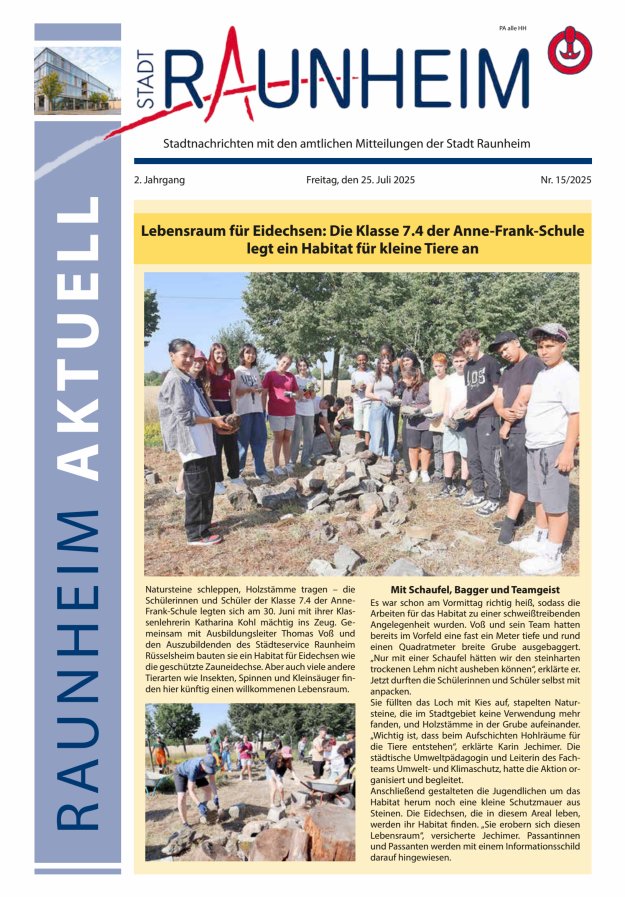 Raunheim aktuell Titelblatt 15/2025