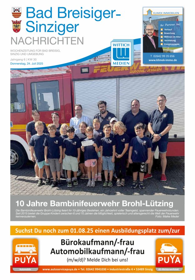 Bad Breisiger-Sinziger Nachrichten Titelblatt 30/2025