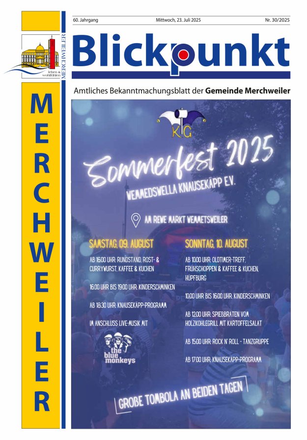 Blickpunkt Merchweiler Titelblatt 30/2025