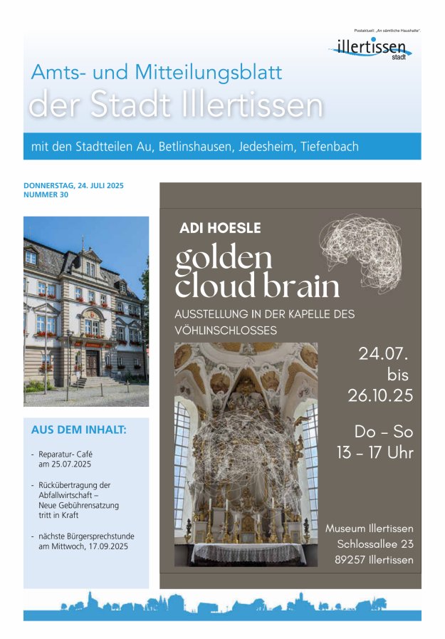 Amts- und Mitteilungsblatt Stadt Illertissen Titelblatt 30/2025