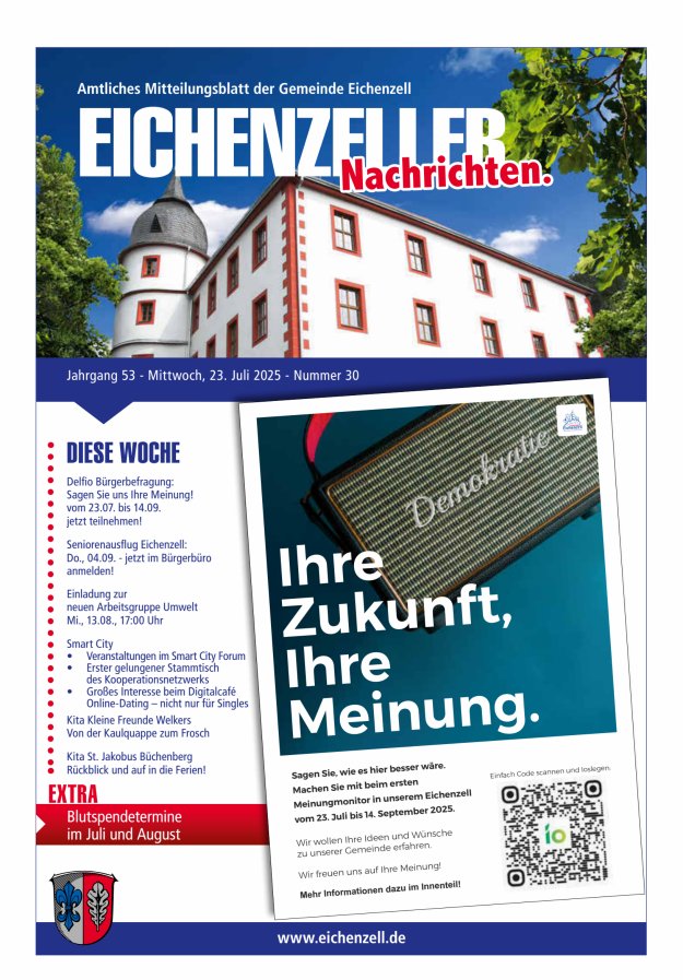 Amtliches Mitteilungsblatt der Gemeinde Eichenzell Titelblatt 30/2025