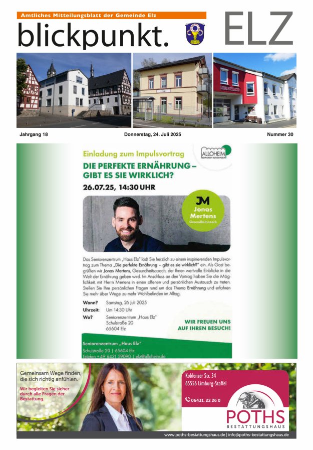 Blickpunkt Elz Titelblatt 30/2025
