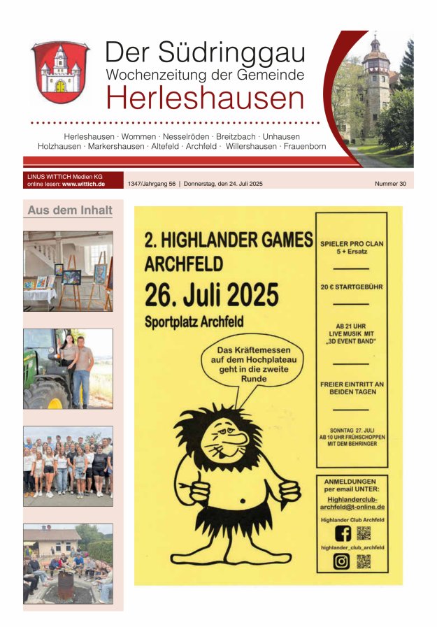 Der Südringgau Titelblatt 30/2025