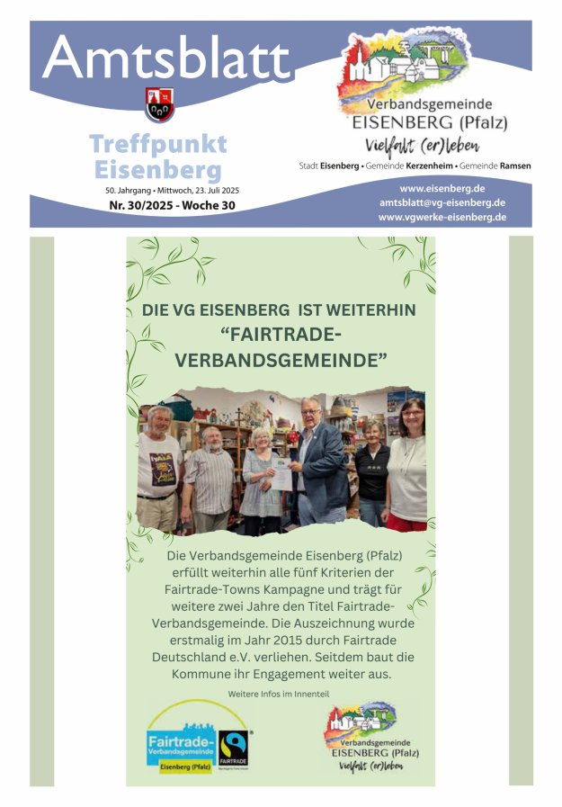 Treffpunkt Eisenberg Titelblatt 30/2025