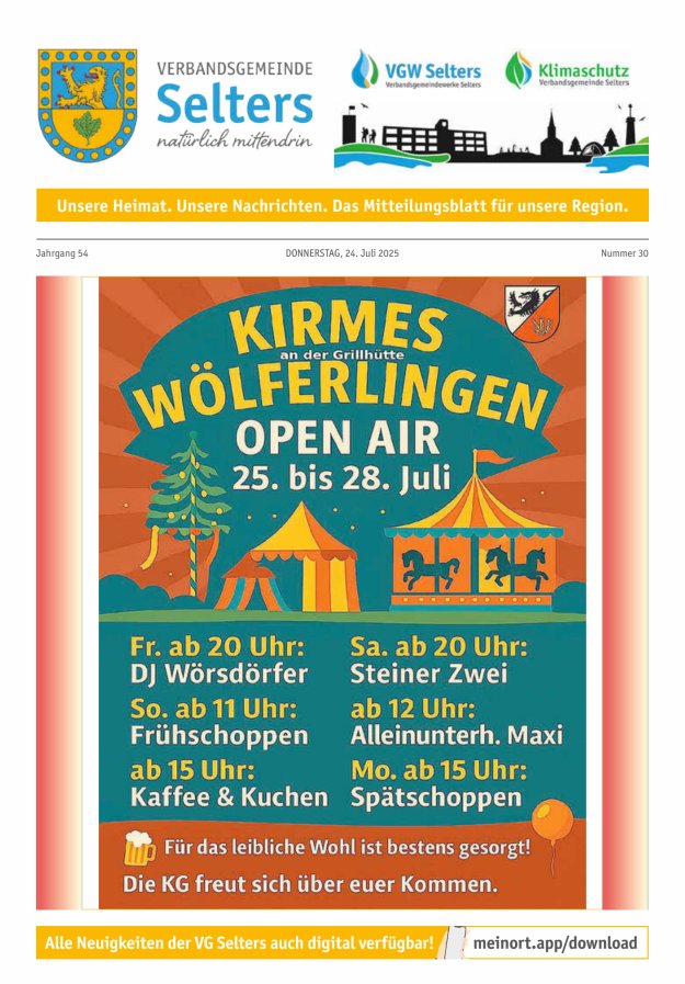 Unsere Verbandsgemeinde Selters Ww Titelblatt 30/2025