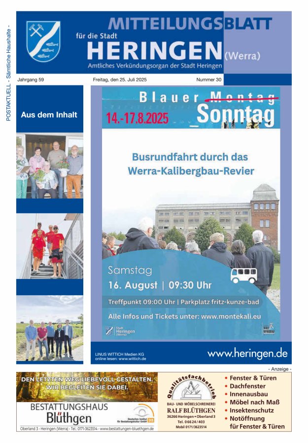 Mitteilungsblatt Heringen Titelblatt 30/2025