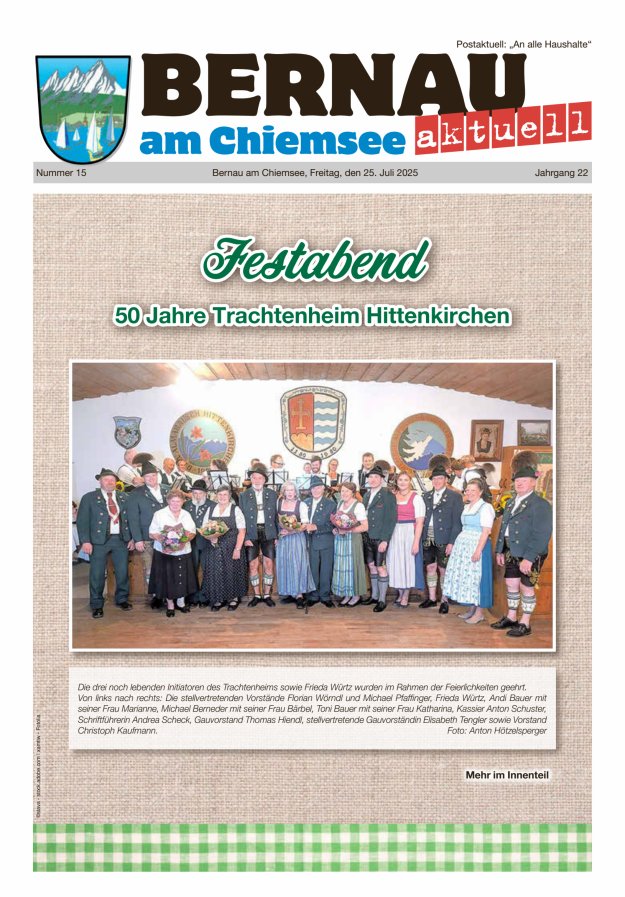 Bernau Aktuell Titelblatt 15/2025