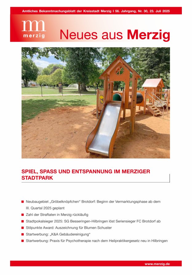 Neues aus Merzig Titelblatt 30/2025