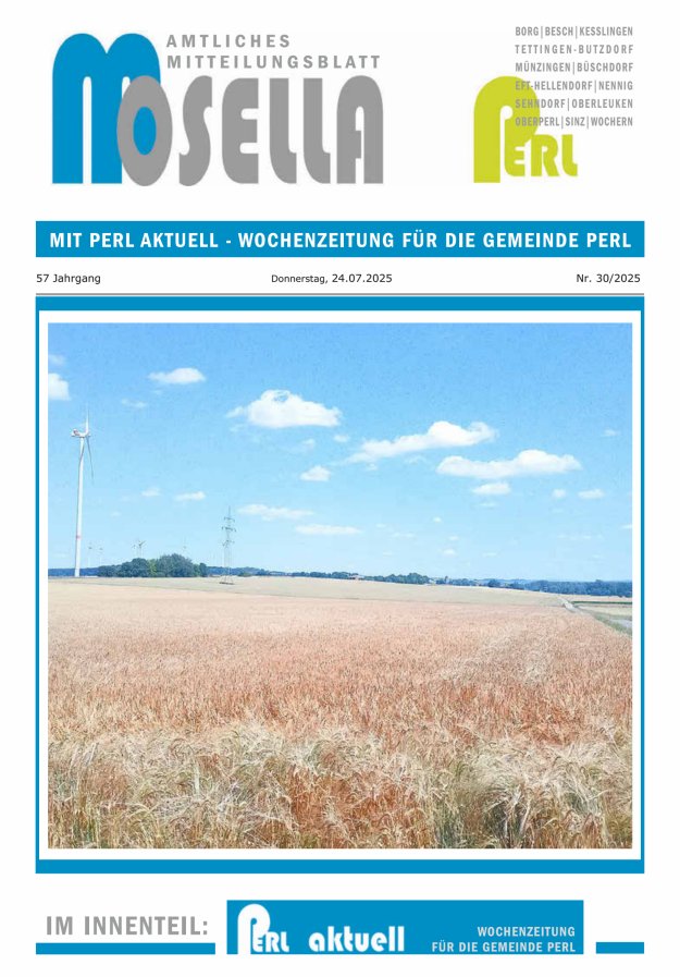 Mosella Perl Titelblatt 30/2025
