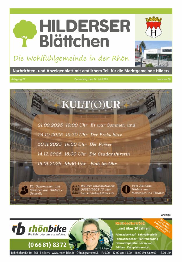 Hilderser Blättchen Titelblatt 30/2025