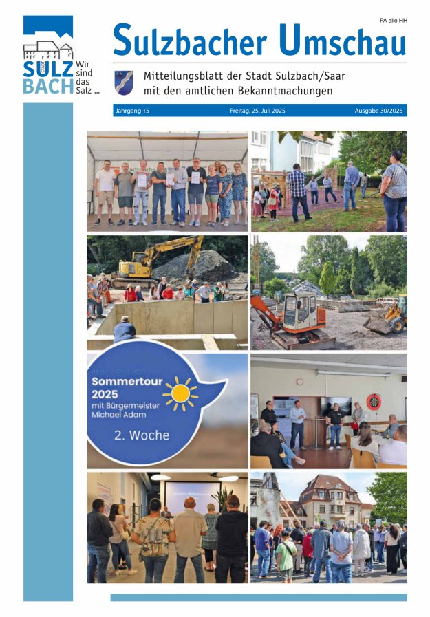 Sulzbacher Umschau Titelblatt 30/2025