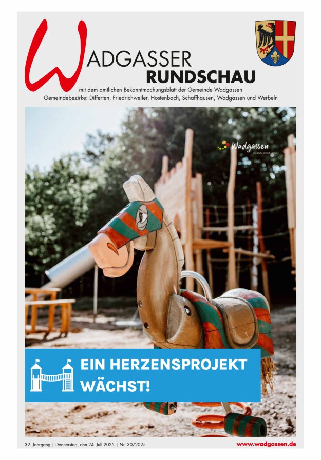 Wadgasser Rundschau Titelblatt 30/2025