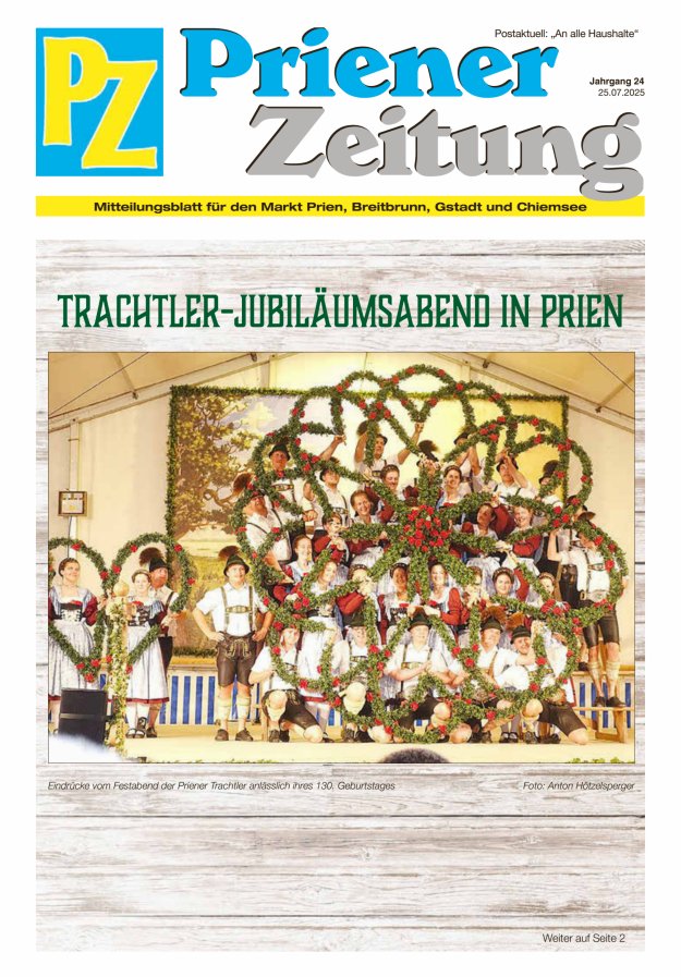 Priener Zeitung Titelblatt 07/2025