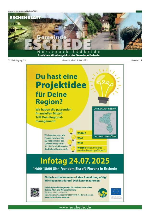 Eschenblatt Titelblatt 15/2025