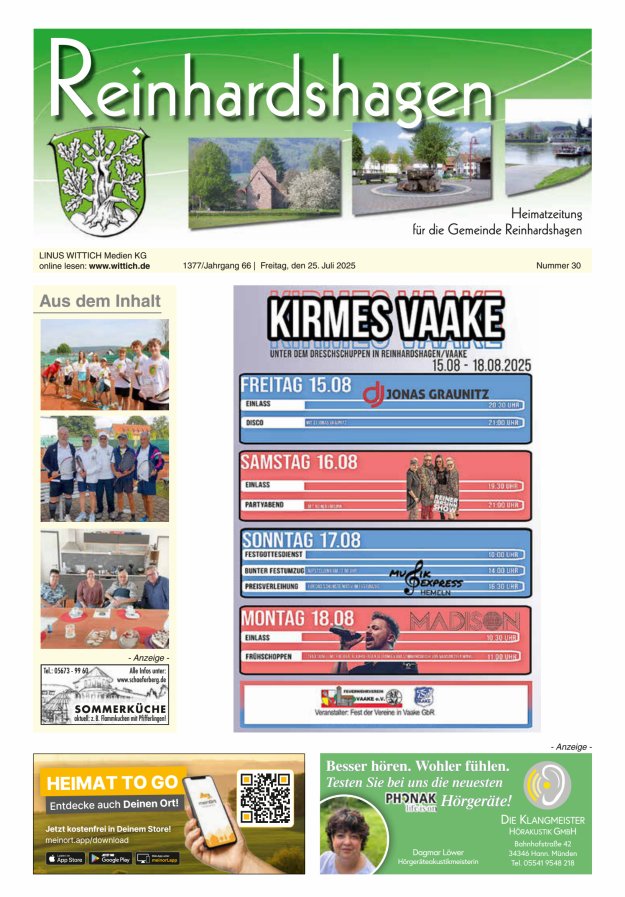 Unser Blättchen Titelblatt 30/2025