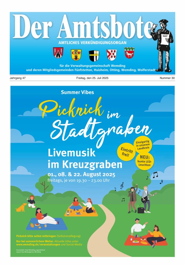 Der Amtsbote - Wemding Verwaltungsgemeinschaft Titelblatt 30/2025