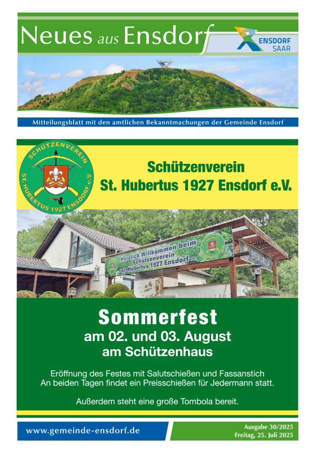 Neues aus Ensdorf Titelblatt 30/2025