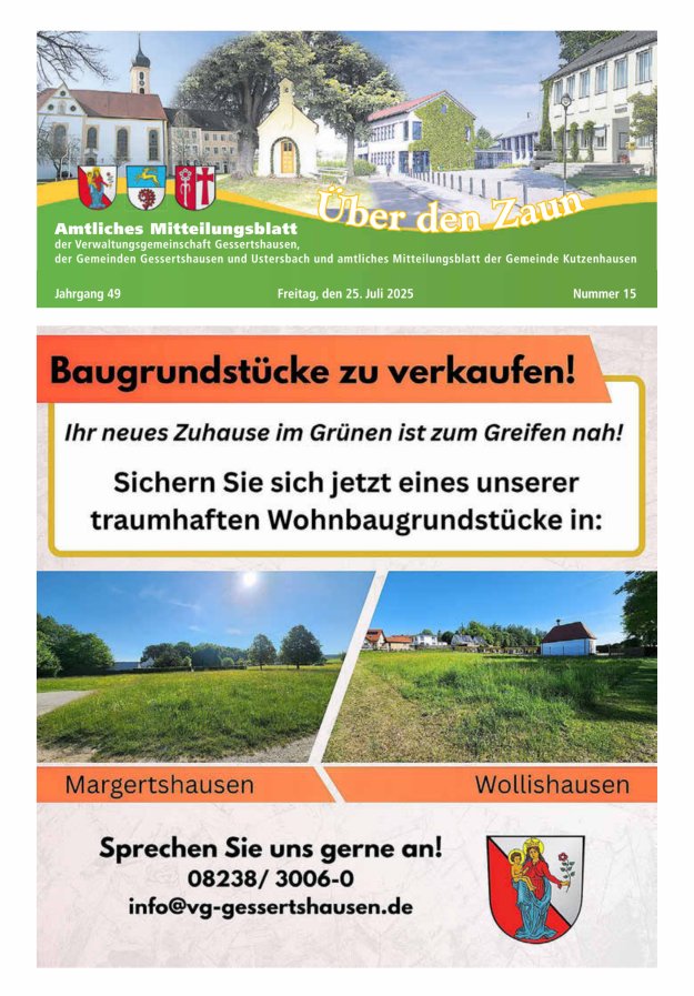 Über den Zaun Titelblatt 15/2025