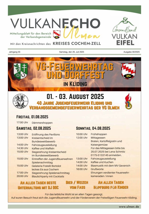 Vulkan Echo VG Ulmen Titelblatt 30/2025