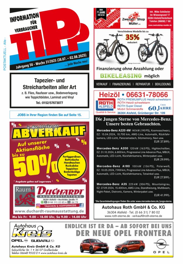 Tipp Vogelsberg Titelblatt 31/2025
