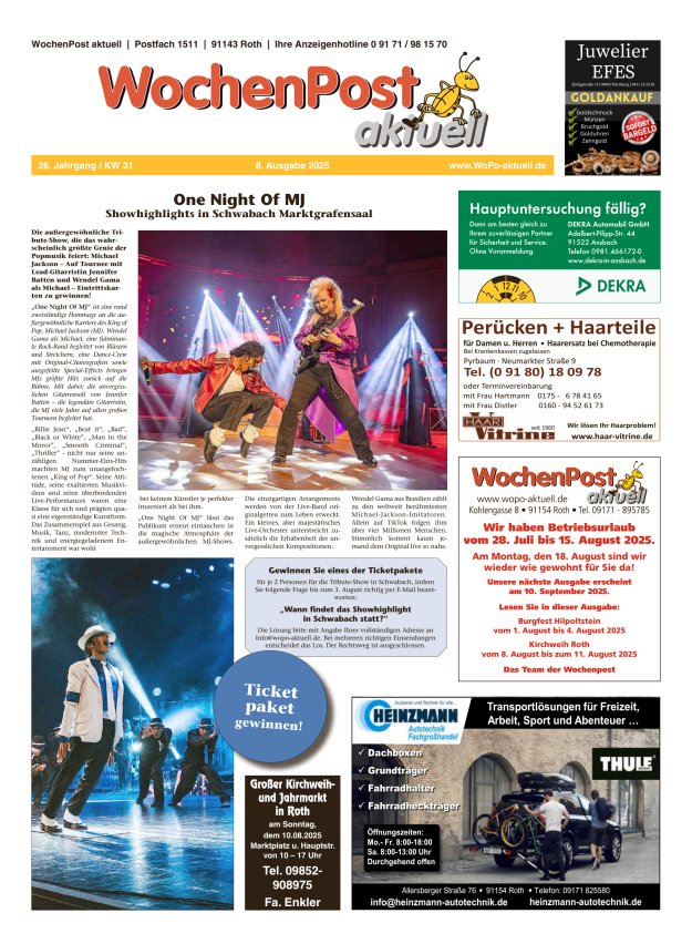 Wochenpost aktuell Titelblatt 09/2025