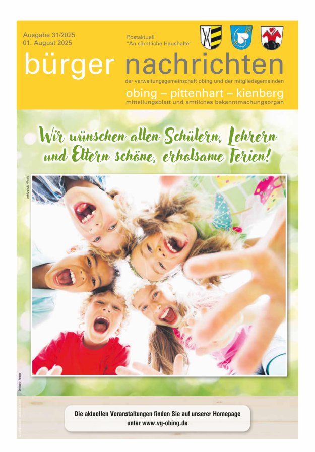 Bürger Nachrichten Obing Pittenhart Kienberg Titelblatt 31/2025