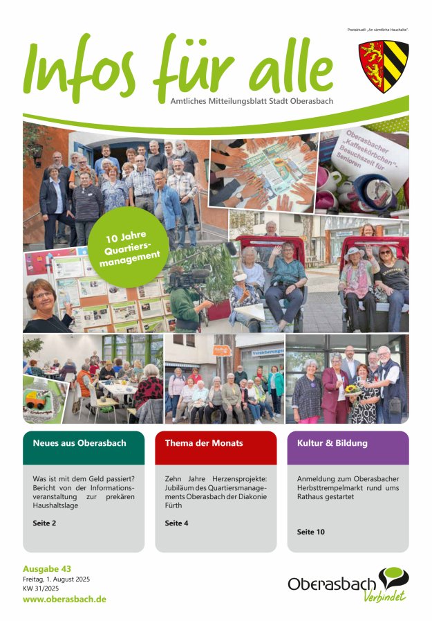Stadt Oberasbach Titelblatt 43/2025