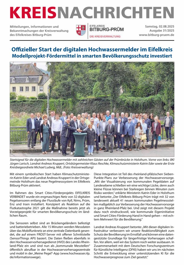 Kreis Bitburg-Prüm Titelblatt 31/2025