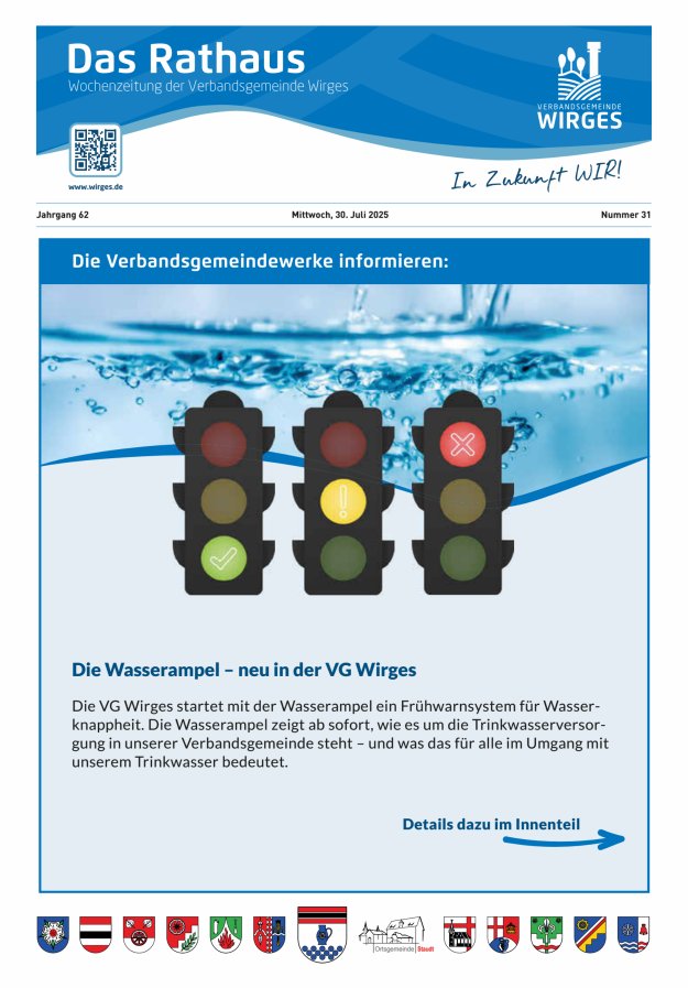 Das Rathaus - Informationen für die Bürger in der VG Wirges Titelblatt 31/2025