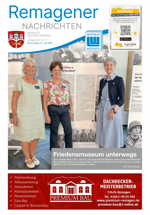 Remagener Nachrichten Titelblatt 31/2025