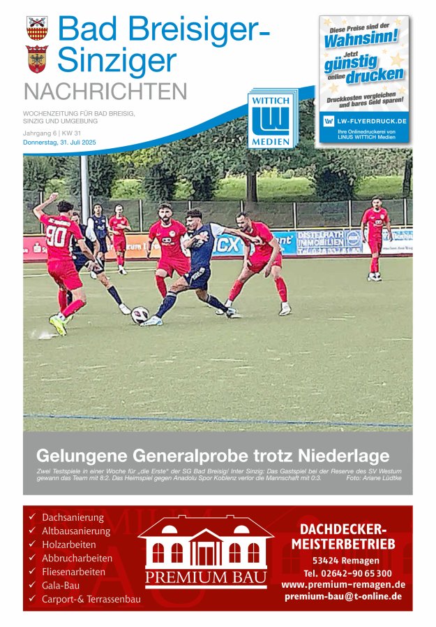 Bad Breisiger-Sinziger Nachrichten Titelblatt 31/2025