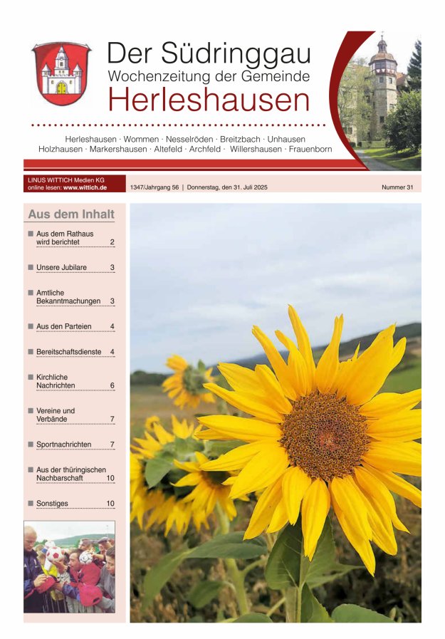 Der Südringgau Titelblatt 31/2025