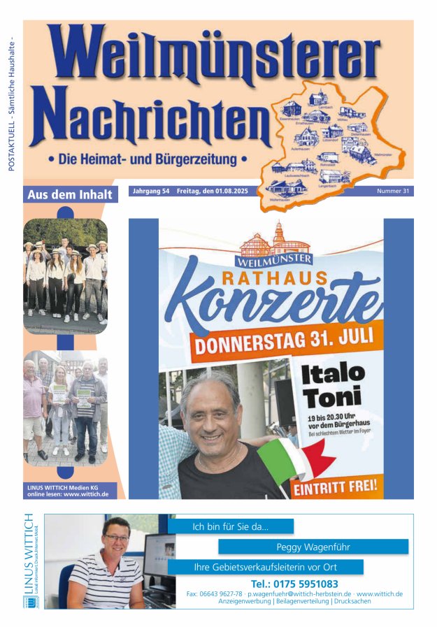 Weilmünsterer Nachrichten Titelblatt 31/2025