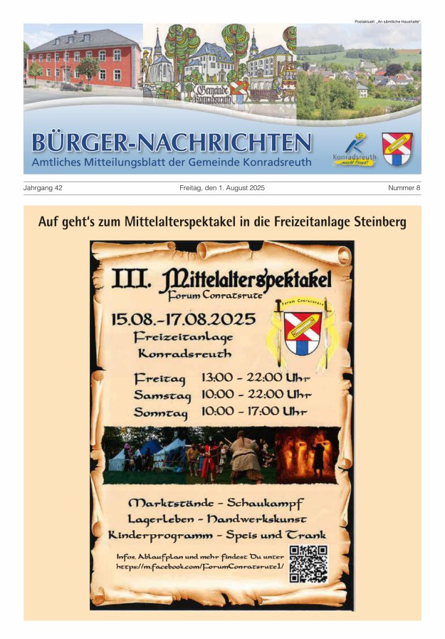 Bürger-Nachrichten Titelblatt 08/2025