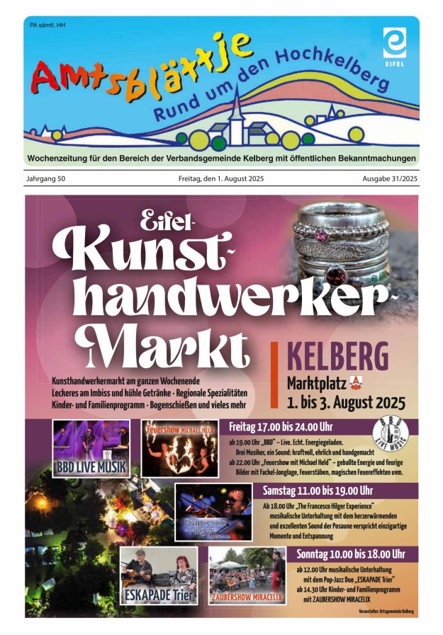 Amtsblättje - Rund um den Hochkelberg Titelblatt 31/2025