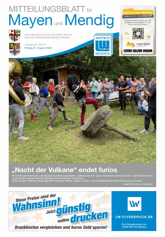 Mitteilungsblatt für Mayen und Mendig Titelblatt 31/2025