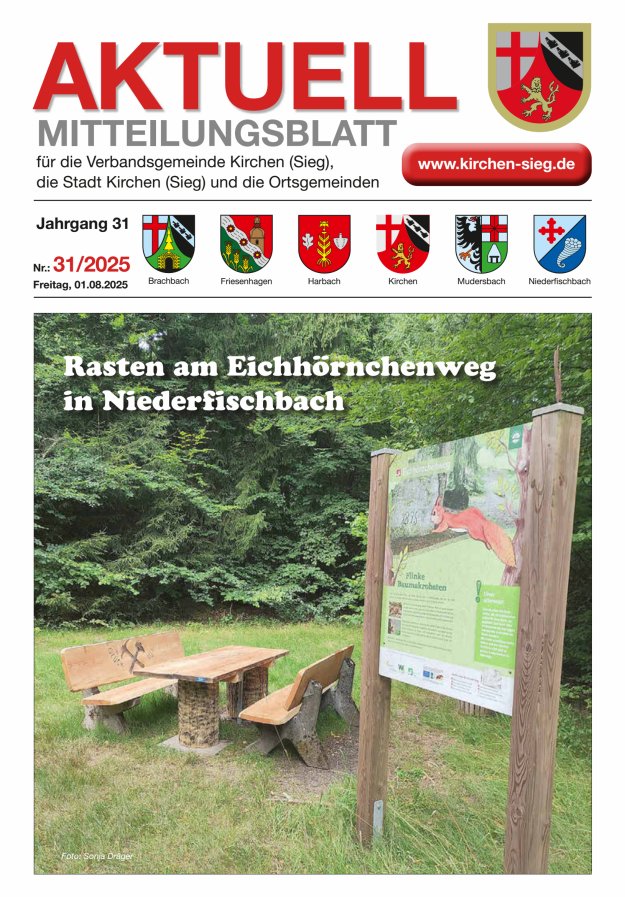 Aktuell - Mitteilungsblatt für die VG Kirchen (Sieg) Titelblatt 31/2025