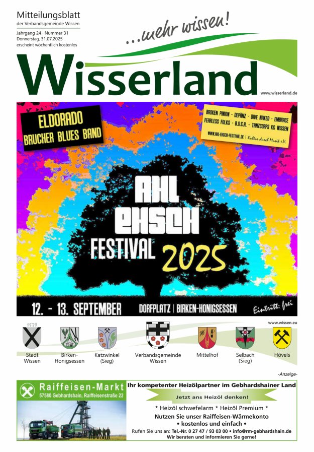 Mitteilungsblatt Wissen - Wisserland...mehr wissen! Titelblatt 31/2025