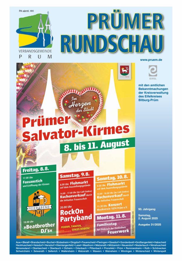 Prümer Rundschau Titelblatt 31/2025