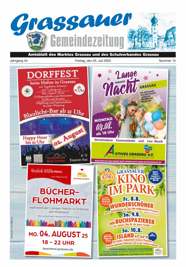 Grassauer Gemeindezeitung Titelblatt 15/2025